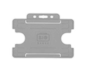 Customcard Ltd ID Card Holders - Card Holder Grey - Plastic Card Holder for Lanyard - ID Badge Holder for Men & Women - Ideal for Credit Card & Disabled Badge Holder - Secure & Durable (Pack of 5)