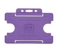 Customcard Ltd ID Card Holders - Card Holder Purple - Plastic Card Holder for Lanyard - ID Badge Holder for Men & Women - Ideal for Credit Card & Disabled Badge Holder - Secure & Durable (Pack of 50)