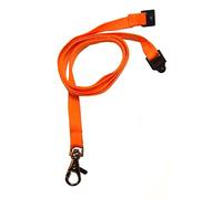 Customcard ltd® Orange Neck Lanyard Metal Clip with Safety Breakaway Clip (Pack of 5)