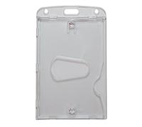 Customcard Ltd® Portrait Vertical Enclosed ID Card Badge Holder x 2