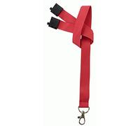 Customcard ltd Red Lanyard Neck Strap (Metal Clip), Safety Breakaway Neck Lanyard Red 20mm Wide