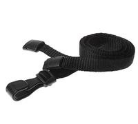 Customcard ltd Safety Breakaway Neck Lanyard For ID Badge Holders With Safety Breakaway Clip Pack of 25 Black