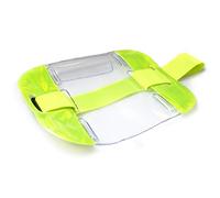 Customcard ltd Security Armband Reflective Yellow ID Card Holder Adjustable Strap (Pack of 5)