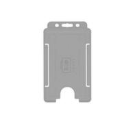 Customcard ltd® Vertical Portrait Badge Holder (Pack of 10) Vertical ID Badge Holder Grey