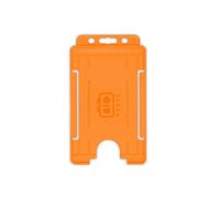 Customcard ltd® Vertical Portrait Badge Holder (Pack of 10) Vertical ID Badge Holder Orange