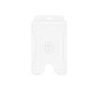 Customcard ltd® Vertical Portrait Badge Holder (Pack of 2) Vertical ID Badge Holder White