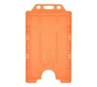 Customcard Ltd Vertical Portrait Double Two Sided Identity ID Card Pass Badge Holder (10 Colours) (Orange10)