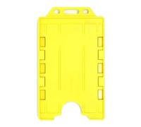 Customcard Ltd Vertical Portrait Double Two Sided Identity ID Card Pass Badge Holder (10 Colours) (Yellow1)