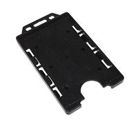 Customcard ltd Vertical Portrait Double Two Sided Identity ID Card Pass Badge Holder Black x2