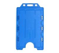 Customcard ltd Vertical Portrait Double Two Sided Identity ID Card Pass Badge Holder Blue x2