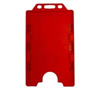 Customcard ltd Vertical Portrait Double Two Sided Identity ID Card Pass Badge Holder Red