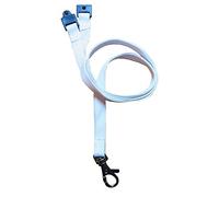Customcard ltd® White Neck Lanyard Metal Clip with Safety Breakaway Clip (Pack of 10)
