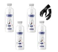 Customchem Instant Drain Unblocker/Drain Cleaner Professional Rapid Action Formula, 1040g, Dissolves Grease, Hair, Food Residue, Fat, Multi-Surface Use, Made in UK SAFETY GLOVES INCLUDED