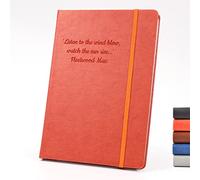 CustomDesign.Shop Personalised Custom Premium Hardcover Notebook | Design A Truly Unique Journal | Laser Engraved Gift Idea - A6, orange