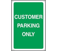 Customer Parking Only - 300mm x 400mm - 3mm Metal Composite Drilled Sign (P9)