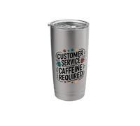 Customer Service Caffeine Required, CSR Call Center Agent Stainless Steel Insulated Tumbler
