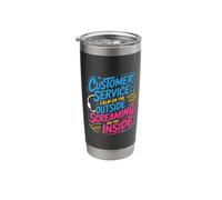 Customer Service Calm on the Outside, Call Center Agent CSR Stainless Steel Insulated Tumbler