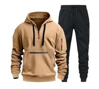 Customer Service Chat Online Now Mens Tracksuit Full Set 1/4 Zipper Hoodie Top Sweatpants Bottoms Sets Winter Warm Casual Sweatsuit Sets 2 Piece Pullover Joggers Outfits Prime Deals
