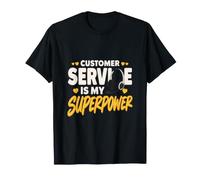 Customer Service is My Superpower Call Center Agent Headset T-Shirt