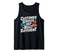 Customer Service Rep Built Different, Call Center Agent CSR Tank Top