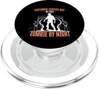 Customer Service Rep by Day Zombie by Night Funny Halloween PopSockets PopGrip for MagSafe