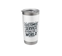 Customer Service Runs The World, CSR Call Center Agent Stainless Steel Insulated Tumbler