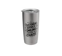 Customer Service Smiling Through The Chaos, CSR Call Center Stainless Steel Insulated Tumbler
