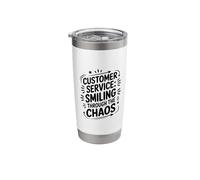 Customer Service Smiling Through The Chaos, CSR Call Center Stainless Steel Insulated Tumbler
