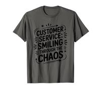 Customer Service Smiling Through The Chaos, CSR Call Center T-Shirt