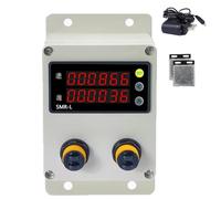 Customer Traffic Counter, Store Customer Flow Counter with 2 Sensor and Reflector, Double Row Data Display, Sensing Distance 9.8ft/19.7ft, Independent Clearing, for Stores(6 m)