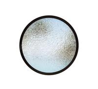 Customisable 360° Rotating Wrought Iron Circular Glass Moonlight Window -showcasing Refined Elegance Within The Interior(Black,80cm)