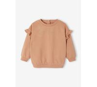 Customisable baby girl's sweatshirt pecan nut