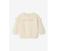 Customisable baby girl's sweatshirt vanilla