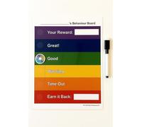 Customisable Behaviour Board for Kids | SEN-Friendly Daily Reward Chart with Dry Wipe Pen | Visual Support Tool for Positive Behaviour