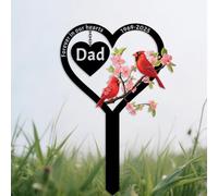 Customisable Cardinal Metal Grave Sign with Name,Personalised Memorial Tribute for Beloved One,Graveside Memorial Stake Memorial Stake style-3
