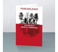 Customisable Stranger Things Birthday Card Personalise Your Name Or Relation