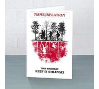 Customisable Stranger Things Birthday Card Personalise Your Name Or Relation