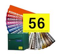 Customisable Street Number Plate for Mailbox 7 x 5 cm - Number on Engraved Label - Strong Adhesive PVC - Yellow