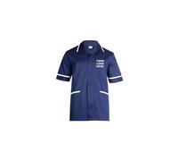 Customise Embroidered Mens Heavyweight Tunic, Free Left Chest Text And Your Customise Logo Tunic, Health Care Hospital, Medical Doctors Uniform, 65% polyester 35% cotton Workwear Tunic Navy