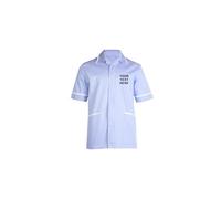 Customise Embroidered Mens Heavyweight Tunic, Free Left Chest Text Tunic, Health Care Hospital, Medical Doctors Uniform, 65% polyester 35% cotton Tunic Sky