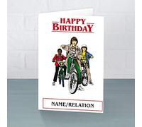 Customise Me Stranger Things Birthday Card Personalise Your Name Or Relation