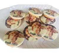 Customised 10 Luxury SS Cookies/Biscuits party favours/gifts/branded favours. Photo/Logo/Words/Name/Age; For Anniversary, Bridal, Baby Shower, Wedding; 6.5cm (Fruit & Oat All Butter Cookies)