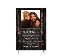 Customised Best Friend Freestanding Plaque - Personalised Photo Friendship Sign - Unique Best Friend Gift - Cherish Memories Forever (Mdf Wood A4 30cm x 21cm, Pants)