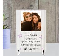 Customised Best Friend Standing Plaque - Personalised Photo Friendship Sign - Unique Best Friend Gift - Cherish Memories Forever (Good friends, Mdf Wood A4 30cm x 21cm)