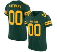 Customised Football Jersey Polyester Mesh - Personalised for Men Women Youth, Breathable Quick Dry Moisture Wicking Sport Shirt with Name/Number/Logo, Active Top for Team Game, Training & Party