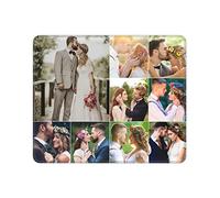 Customised Mouse Pad Personalised Gaming Mouse Pad with Memory Photos,/Text, Customisable Non-Slip Rubber Mousepad for Home Office with Your Own Design for Wedding Birthday Gifts, 9 Pictures Collage