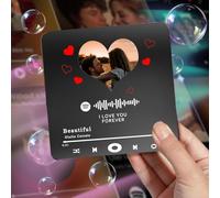 Customised Music Fridge Magnet, Custom Music Album Fridge Magnet - Personalized Musical Fridge Magnets with Photo, Song & Album Cover for Christmas Valentine's Day Personalized Gifts for Couples