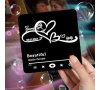 Customised Music Fridge Magnet, Custom Music Album Fridge Magnet - Personalized Musical Fridge Magnets with Photo, Song & Album Cover for Christmas Valentine's Day Personalized Gifts for Couples