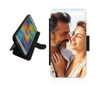 Customised-Printing For Samsung Galaxy A52 / A52S personalised phone case wallet flip case photo on the front panel Black