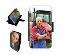 Customised-Printing Personalised For Samsung Galaxy A51 phone case wallet flip case photo on the front panel card slots magnetic catch Black